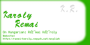 karoly remai business card